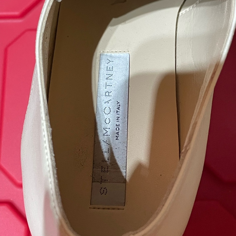Stella McCartney Elyse Star Platform Derby Beige Vegan Leather Studded Stars 39 - Picture 6 of 10